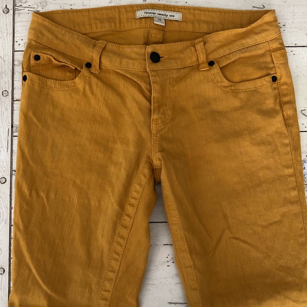 Forever 21 Mustard Yellow Jeans